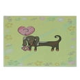 thumbnail image 2 of Dachshund Cutting Board, Colorful Sketch Style Dachshund Puppy with Floral Frame Design Pet Character, Decorative Tempered Glass Cutting and Serving Board, Small Size, Multicolor, by Ambesonne, 2 of 5