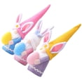 thumbnail image 3 of SWETRACE 3Pcs Easter Bunny Gnomes Assorted Color Plush Home Decor 13.36X4.32X3.14in, 3 of 8