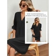 thumbnail image 6 of STARVNC Women V Neck Ruffle Half Sleeve Pleated Midi Dress, 6 of 7