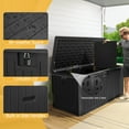 thumbnail image 3 of Dextrus Outdoor 150 Gallon Waterproof Resin Deck Box with Lock, Black, 3 of 5