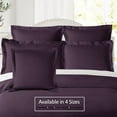 thumbnail image 3 of (2 pack) Nestl Pillow Sham Set of 2, Premium 1800 Series Double Brushed Bed Pillow Cases, Purple Eggplant, Euro 18" X 18", 3 of 6