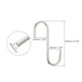 thumbnail image 2 of S Hanging Hooks, 5inch(120mm) Extra Long Steel Hanger, Matt Silver, 2Pack, 2 of 6