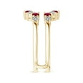 thumbnail image 3 of ANGARA Natural Ruby and Diamond Sunburst Ring Wrap in 14K Yellow Gold for Women (Size-2.6mm) | July Birthstone, Birthday, Anniversary, Jewelry Gift for Women | Natural Ruby Ring, 3 of 11