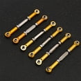 thumbnail image 1 of WEUVEB Rc Car Rod 6Pcs Pull Rod Yellow Aluminum Alloy for Steering Linkage, 1 of 6