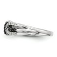 thumbnail image 3 of White Sterling Silver Ring Band Diamond Black &, 3 of 6