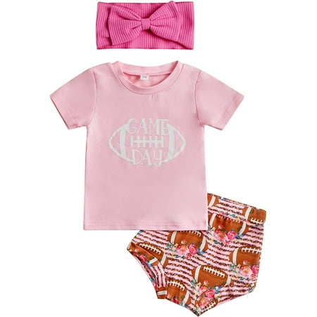

PIKADINGNIS Toddler Baby Girls Halloween Outfits Letter Printed Short Sleeve T Shirt Top Pumpkin Shorts Headband Clothes Set