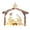 Brown, variant on 6ft Christmas Nativity Scene Garden Decoration - Silver Roof, 190 LED Lights, Joseph/Mary/Infant Figures - Indoor/Outdoor Holiday Decor