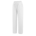 thumbnail image 4 of zbxnLI Lounge Pants for Women Casual Summer Wide Leg Cotton and Linen Pants Lightweight Trousers with Pockets, 4 of 5
