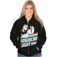 thumbnail image 4 of Popeye The Sailor Man American Might Unisex Plus Size Zip Hoodie Brisco Brands 2X, 4 of 5