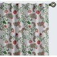 thumbnail image 1 of Vargottam 84 Inch Rod Pocket/Back Tab Cotton Curtains for Windows and Doors - Light Filtering Cotton - Light Filtering Drapes For Doors - Set of 2 Panels, 52"x84" - Motif Vine Design (White), 1 of 8