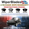 thumbnail image 2 of 2002 Land Rover Range Rover Beam Wiper Blades Wipers w/2yr Warranty (Set of 2) (WiperBladesUSA), 2 of 5