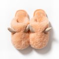 thumbnail image 1 of Zapatillas de algodón de invierno para hombre y mujer, zapatillas de felpa cálidas con esquinas afiladas para interiores, zapatillas de algodón para parejas al aire libre Wmkox8yii  hj789, 1 of 6