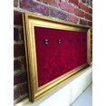 thumbnail image 2 of Axe Heaven Accessories  33 x 18 in. Mini Guitar Display Suede Frame - Holds 3 Models, Red & Gold, 2 of 5