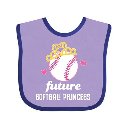 

Inktastic Future Softball Princess Gift Baby Girl Bib
