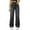 Black, variant on Straight Leg Jeans for Women Stretch Wide Leg High-Waisted Denim Trouser Versatile Long Jeans Gray M