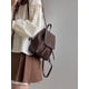 thumbnail image 1 of Mochila pequeña retro marrón ENTASSER bolso de hombro sencillo artístico primavera verano, 1 of 5