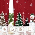 thumbnail image 6 of Semi Sheer Window Curtains 54 Inches Long, Red Christmas Rod Pocket Voile Silky Chiffon Curtain Treatment Drapes for Kitchen, Living Room, Snowman Xmas Tree Winter Snowflake 52"x54", 2 Panels, 6 of 9