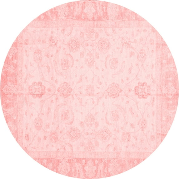 Ahgly Company Indoor Round Oriental Red Traditional Area Rugs, 3' Round
