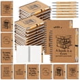 thumbnail image 1 of Juego de 30 bolígrafos de bambú y cuaderno en espiral Thenshop, color marrón, 10 x 14 cm, 1 of 6