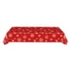 thumbnail image 2 of Mantel de Plástico con Copos de Nieve Navideños para Fiestas, Decoración Dorada con Fondo Rojo, Banderines para Fiestas Navideñas de Invierno, 137 X 274 Cm., 2 of 6