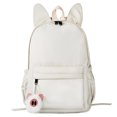 thumbnail image 2 of KEVCHE Bunny Ear Backpack with Cute Pendant for Students, Lightweight Daypack with Adorable Plush Bunny Ears, School Bag Book Bag Travel Backpack , Durable Casual Rucksack for Students, 2 of 9