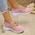 thumbnail image 5 of IEMIEMIEM Women's Mary Jane Style Elastic Strap Shoes Lightweight Comfortable Sneakers Non Slip Slip On Casual Shoes Breathable Walking Shoes Pink 9 Wide, 5 of 7