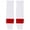 White / Red, variant on Pro Rib-Knit Ice Hockey Hose Socks (Pair) INTERMEDIATE Size, 26-28" Long
