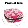 thumbnail image 2 of 1Pc Cute Period Bag Menstrual Cup Pouch, Large Storage Bag Sanitary Purse for Sanitary Napkin Pads, Cute Cherries and Bows Pink Background Pads Organizer for Girls Women, 2 of 6