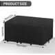 thumbnail image 2 of Cubierta protectora para muebles, cubierta para muebles de jardín 420D, cubierta para mesa de exterior, lona impermeable, tela Oxford impermeable, resistente al viento, Anti-UV (170*94*70cm), 2 of 5