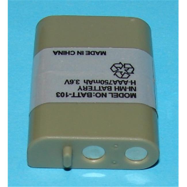 Replacement for Panasonic Cordless Phone Battery 700mAh, 3.6V, NI-MH 2X Pack Panasonic HHR-P103 Battery