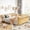 Natural, variant on Twin Size Montessori Bed with Detachable Rails, Solid Wood Low-Profile Platform Bed with Fence, No Box Spring Needed (Natural)