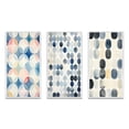 thumbnail image 2 of Designart "Circular Retro Watercolor Indigo Secrets V" Modern Geometric Framed Wall Art Set Of 3 - Blue Abstract Frame Canvas Set For Living Room Decor, 2 of 6