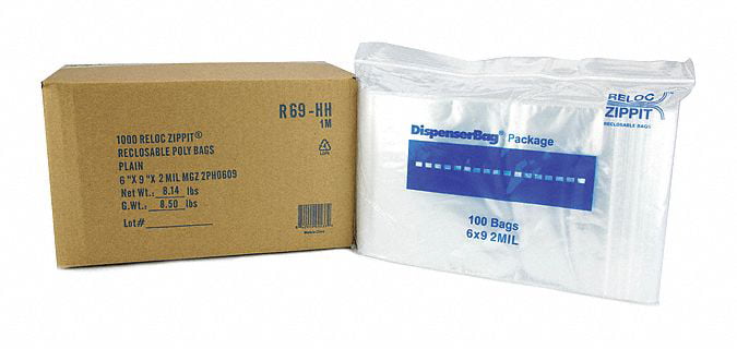 Reclosable Bag,Standard,LDPE,Seal,PK1000 WR35 