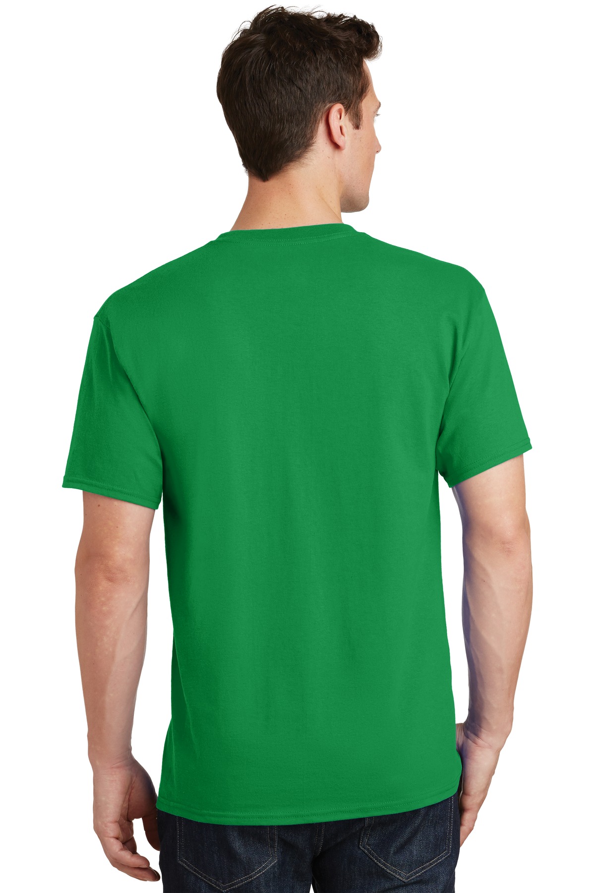 Port & Co Adult Male Men Plain Short Sleeves T-Shirt Clover Green Large - image 2 of 2