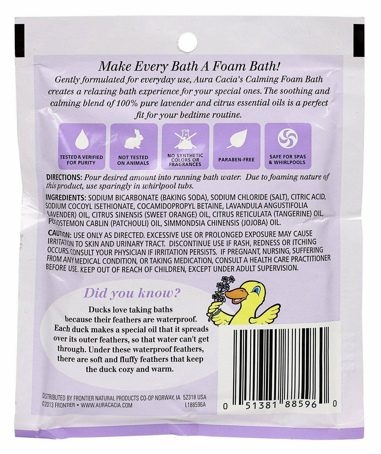 Aura Cacia Calming Lavender Foam Bath With Pure Essential Oils, 2.5 oz, 3 Pack