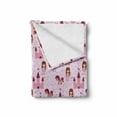 thumbnail image 2 of Fantasy Soft Flannel Fleece Blanket, Princes with Castle and Unicorn Stars Background Cartoon Drawing Style, Cozy Plush for Indoor and Outdoor Use, 50" x 70", Pale Mauve Brown Pink, by Ambesonne, 2 of 6