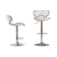 thumbnail image 3 of Chrome Base and Swivel Function Barstool, Set of 2 / Perfect for Dining Room Setup, 3 of 4