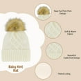 thumbnail image 3 of Rising Star Infant Hat and Baby Mittens Winter Set for 0-24 Months - Ivory, 3 of 8