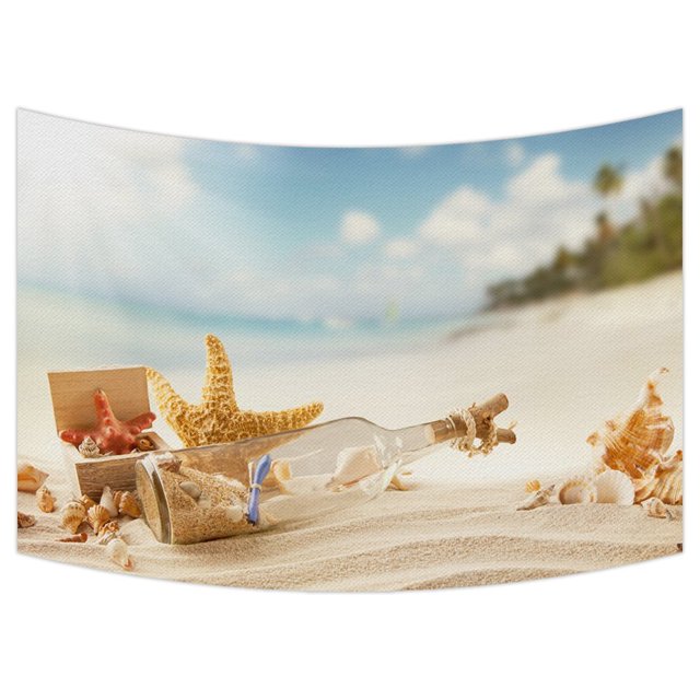 Tapiz de estrella de mar ABPHQTO cielo nube playa 100x150 cm QB-QQ-09-40x60