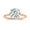Rose Gold, variant on ALLORYA IGI Certified 2.00 Carat Solitaire Round Lab Grown White Diamond Textured Shank Engagement Ring for Women in 10K Solid White Gold, Size 6.5