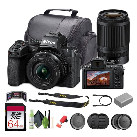 Nikon Z50II Mirrorless Digital Camera with 16-50mm & 50-250mm Lenses Bundle