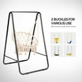 thumbnail image 4 of WYDK Outdoor Hammock Chair Stand, Heavy Duty A-Frame Metal Swing Stand with Powder-Coated Finish and 2 Haning Holes for Yard, Porch, Paito, Inside Room(36"x35.4"x60"), 4 of 9