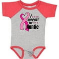 thumbnail image 3 of Inktastic Breast Cancer Awareness I Support My Auntie with Pink Ribbon Boys or Girls Baby Bodysuit, 3 of 5
