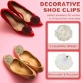 thumbnail image 3 of Decorative Shoe Clips, Removable Bow Clip Flower Rhinestone Charms for Women Dress High Heels Accessories, 3 of 5