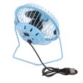 thumbnail image 4 of Mini ventilador de escritorio de 4 pulgadas con carga USB, de metal, personal, pequeño, circulador de aire, ventilador de refrigeración, color azul, 4 of 5