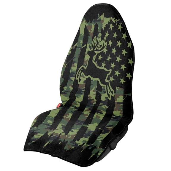 XYZCANDO Car Seat Towel Cover Universal Fits, Compatible with Truck Seat Bucket Seat, Car Seat Cover Fit for Sedan Sedans(American Flag Pattern 1pcs)