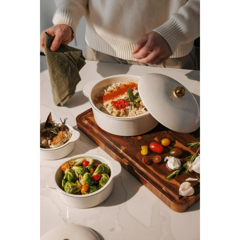 Thyme & Table Ceramic 64oz Casserole Dish – Cream - Walmart.com