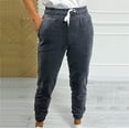 thumbnail image 3 of Womens Casual Pants Casual Solid Warm Fitness Sport Winter With Pockets Comfy Trousers, 3 of 9
