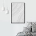 thumbnail image 3 of PixonSign Framed Canvas Wall Art Gray White Paint Stroke Stripe Circles Abstract Print Minimalism Contemporary Nordic Relax/Calm Decoration for Living Room, Bedroom, Office - 24"x36" Black, 3 of 5