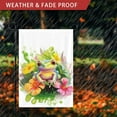 thumbnail image 5 of Green Frog Flowers Garden Flag Vertical 12x18 Inch Small Sunmer Yard Flag Yard Seasonal Holiday Outdoor Decor, 5 of 6